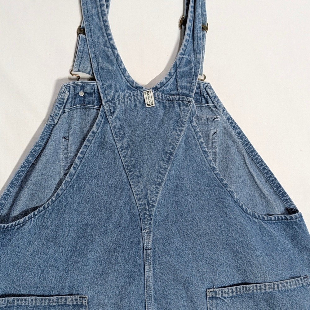 Key Imperial Mens Blue Denim Bib Overalls 46x30 Workwear 272.42 Medium Wash